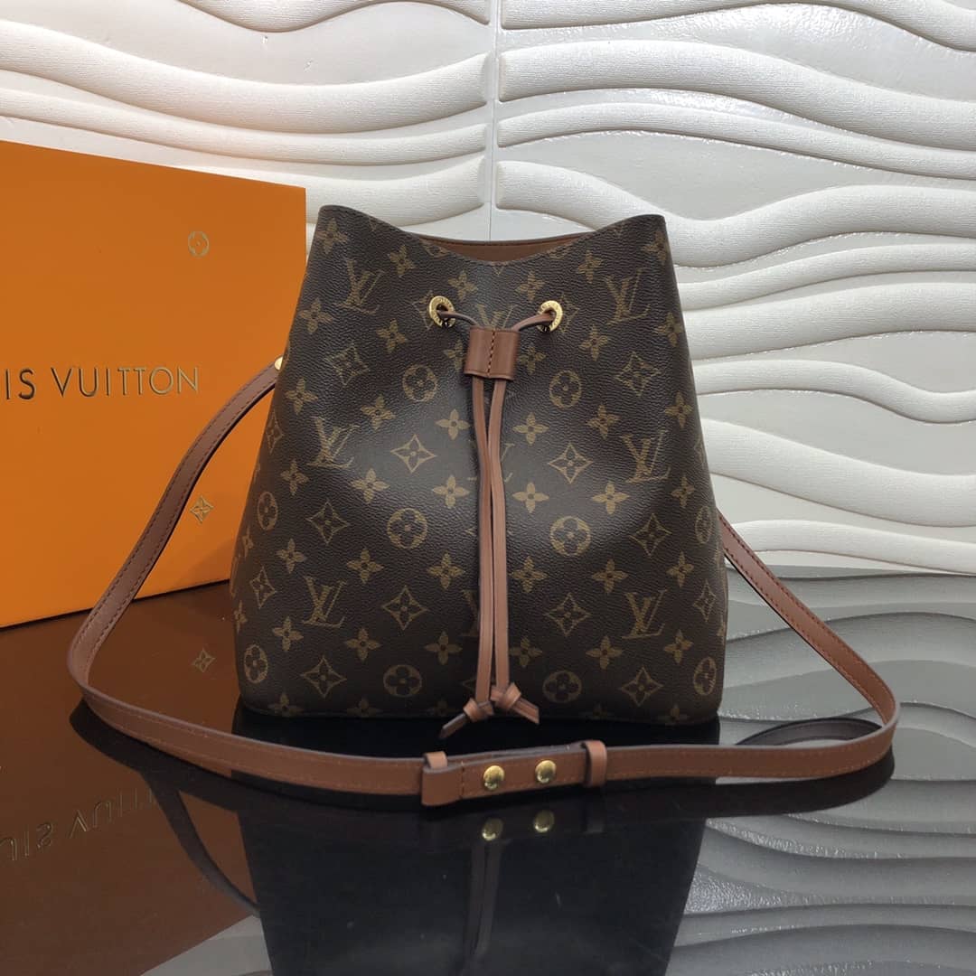 Best Replica Louis Vuitton Neonoe Replica Bucket Bag Brown M44020 - Colareps