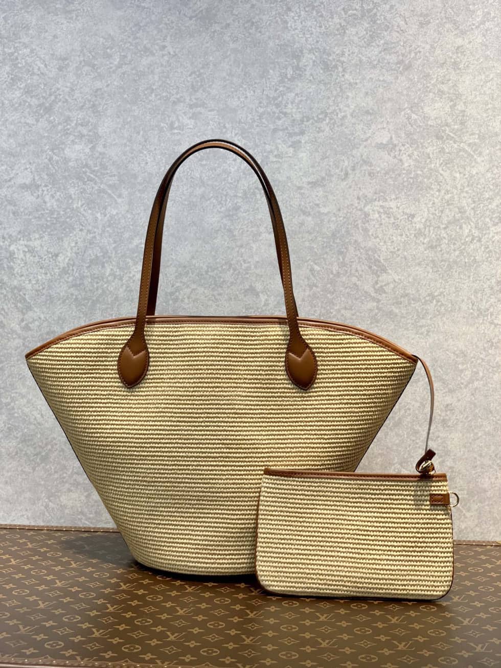 Best Replica Louis Vuitton Saint Jacques M59963 Replica Straw Shoulder Bag - Colareps