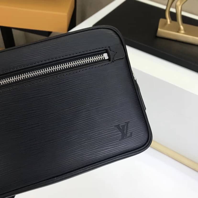 Best Replica Louis Vuitton Kasai Clutch Epi Leather Replica Black M51726 - Colareps