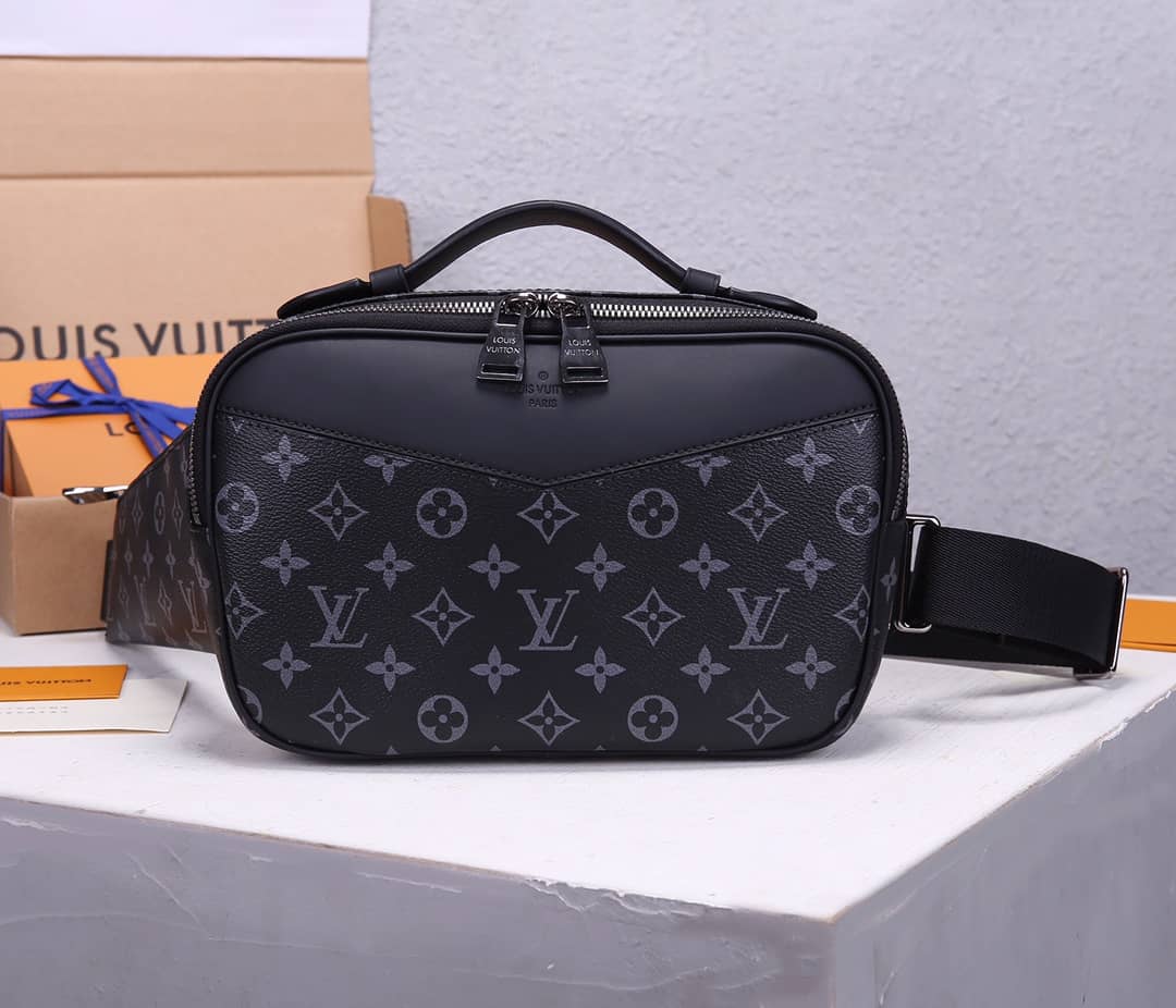 Best Replica LV Bum Bag Dupe Monogram Eclipse Waist Pouch hip body M42906(ColaReps) - Colareps