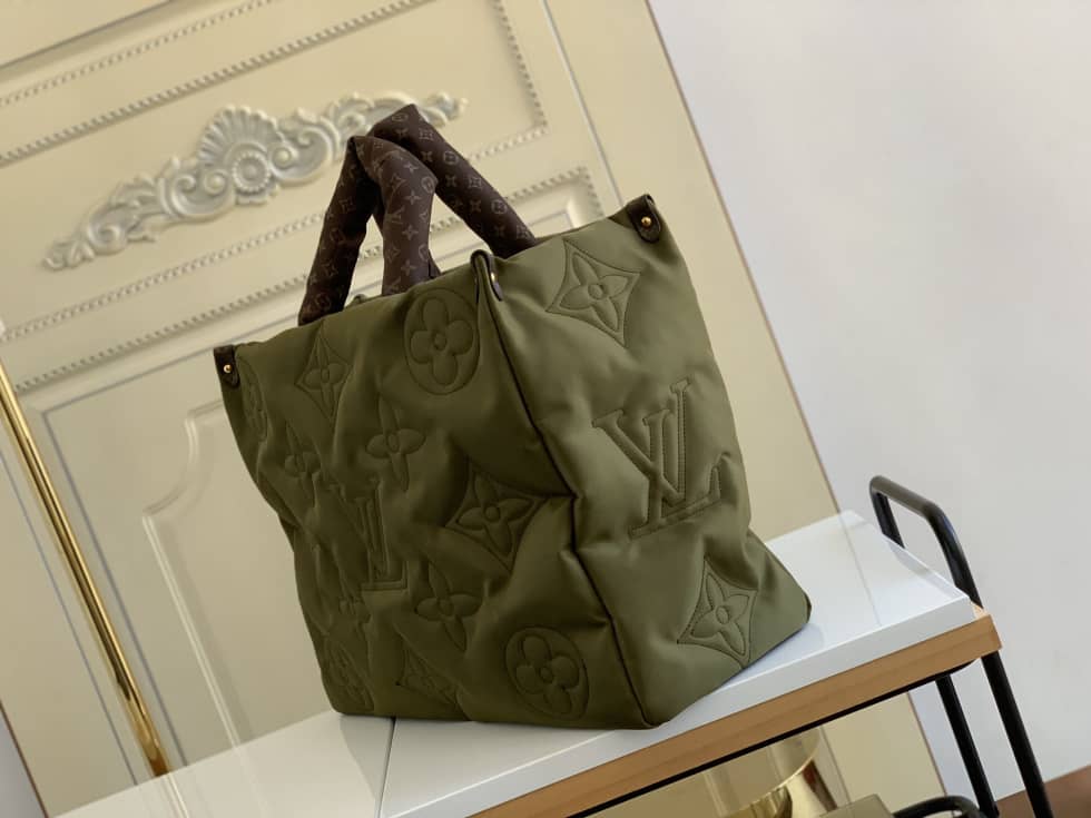 Best Replica Louis Vuitton Onthego GM Nylon Monogram Pilow Giant Green M59007 Replica Tote - Colareps