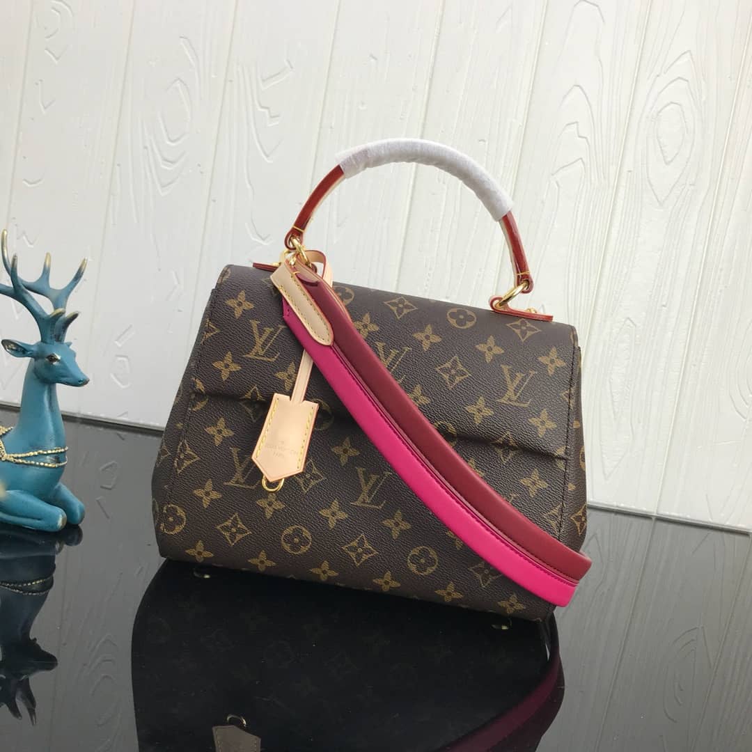 Best Replica Louis Vuitton Cluny BB Monogram Canvas Shoulder Bag Replica Pink M42738 - Colareps