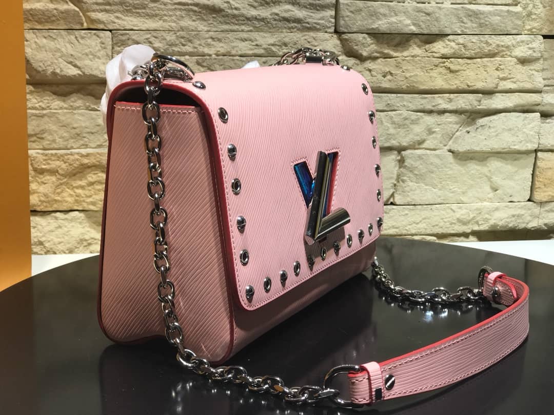 Best Replica Louis Vuitton Twist MM Inspired Chain Shoulder Bag - Colareps