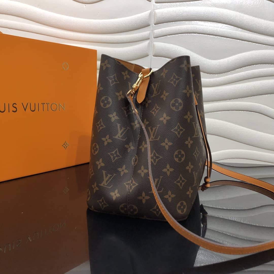 Best Replica Louis Vuitton Neonoe Replica Bucket Bag Brown Yellow M44020 - Colareps