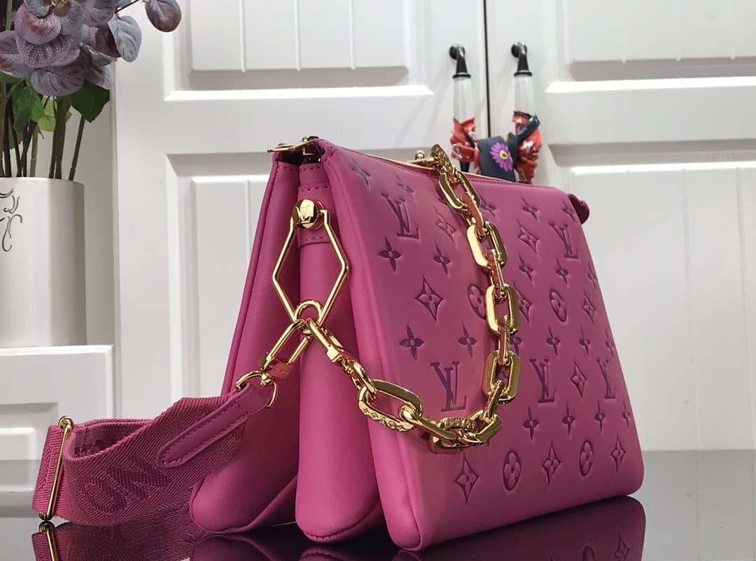 Best Replica Best Replica Louis Vuitton Embossed Lambskin Coussin PM Replica Bag Pink M58628(ColaReps) - Colareps