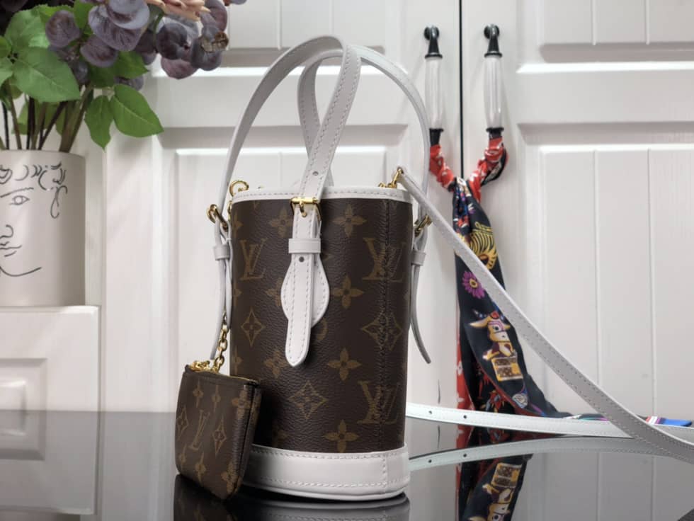 Best Replica Louis Vuitton Nano Monogram Brown M81489 Replica Bucket Bag - Colareps