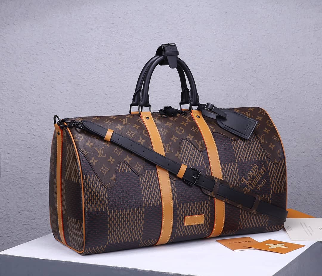 Best Replica LV Duffle Bag Replica Keepall Bandouliere Nigo Giant Damier N40360 - Colareps
