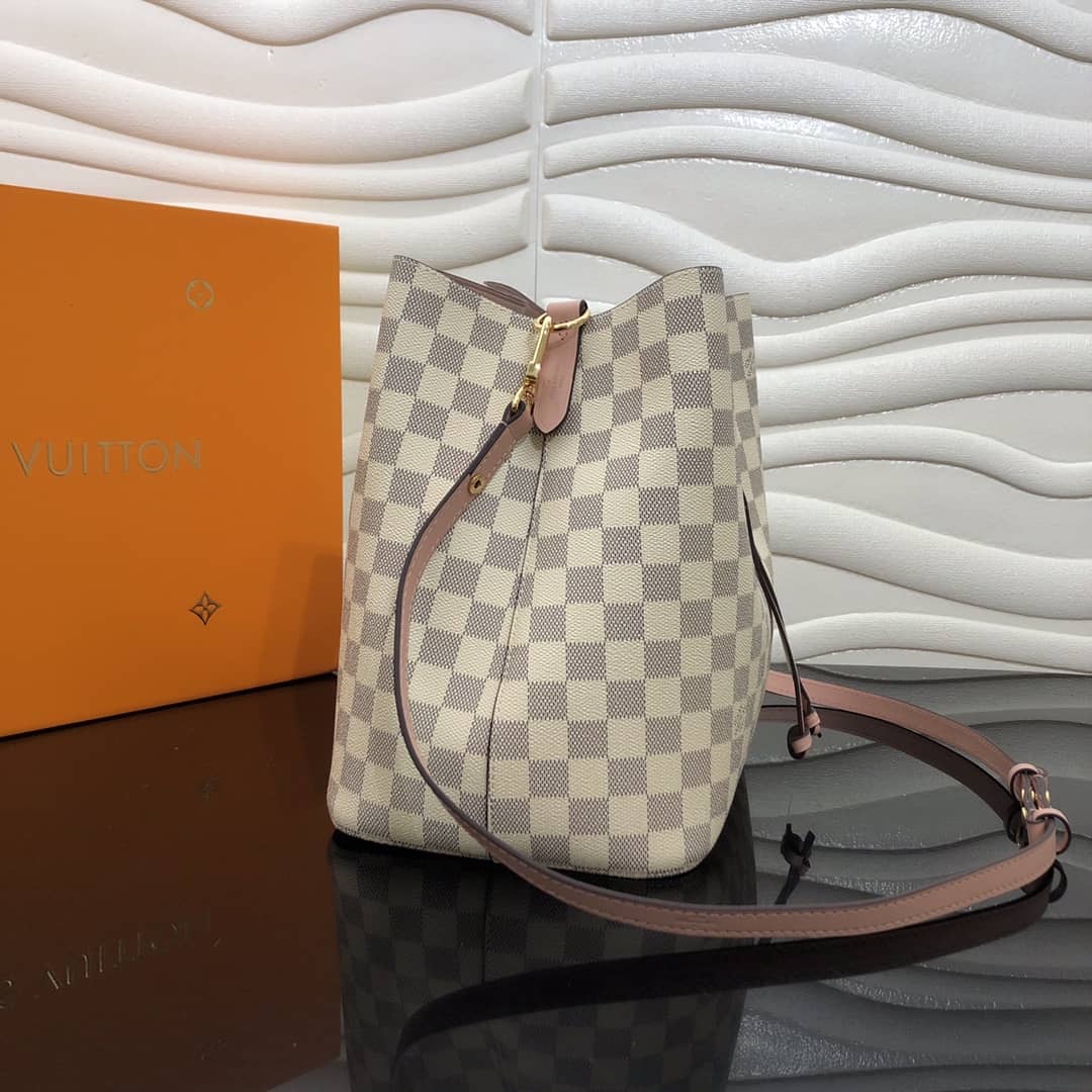 Best Replica Louis Vuitton Neonoe Replica Bucket Bag Beige Pink M44020 - Colareps