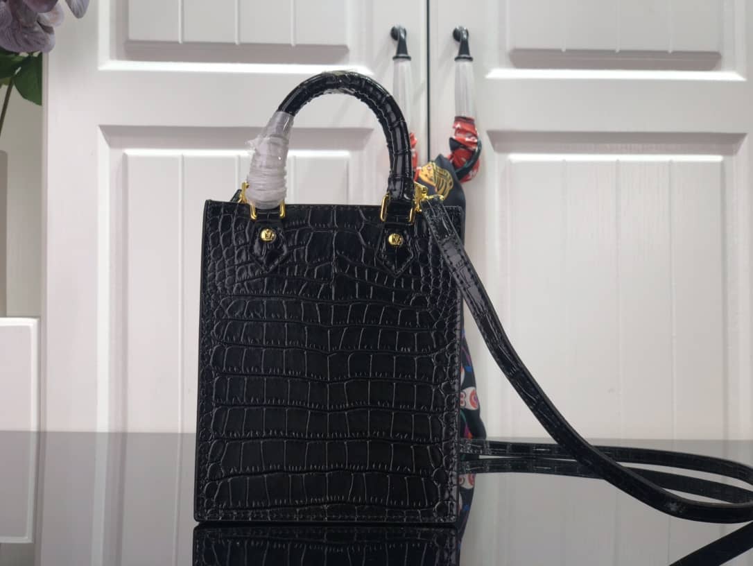 Best Replica Louis Vuitton Petit Sac Plat Flat Shoulder Bag Replica Black M80169 - Colareps