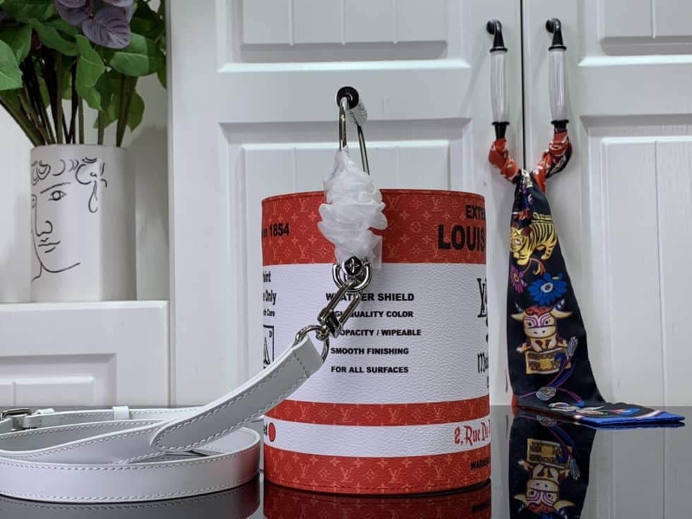 Best Replica Louis Vuitton Paint Can Small Red M81595 Replica Bucket Bag - Colareps