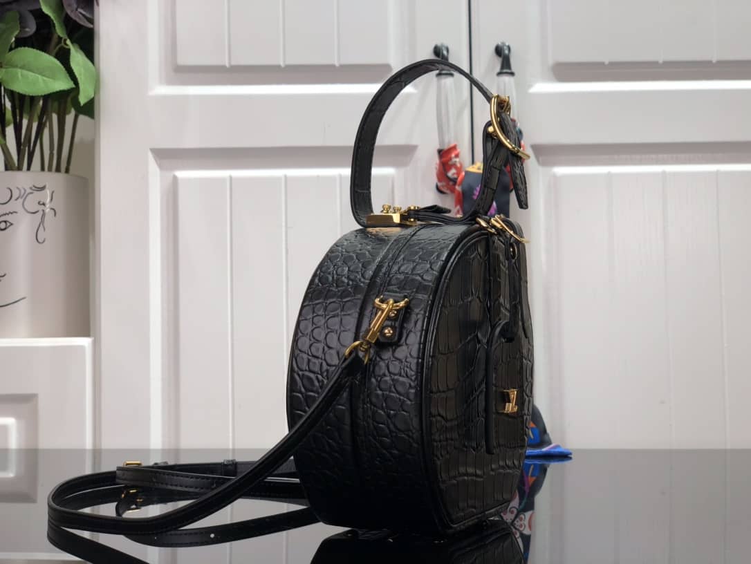 Best Replica Best Replica Louis Vuitton Petite Boite Chapeau Crocodilien Brillant Replica Bag Black N93597(ColaReps) - Colareps