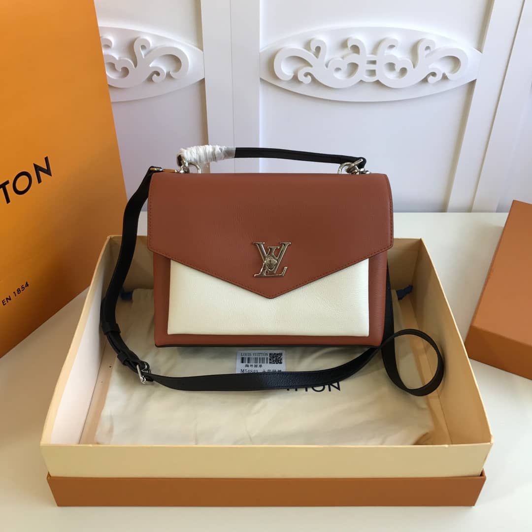 Best Replica Louis Vuitton MyLockMe Satchel 2way Leather Grain Bag Replica M54849 - Colareps