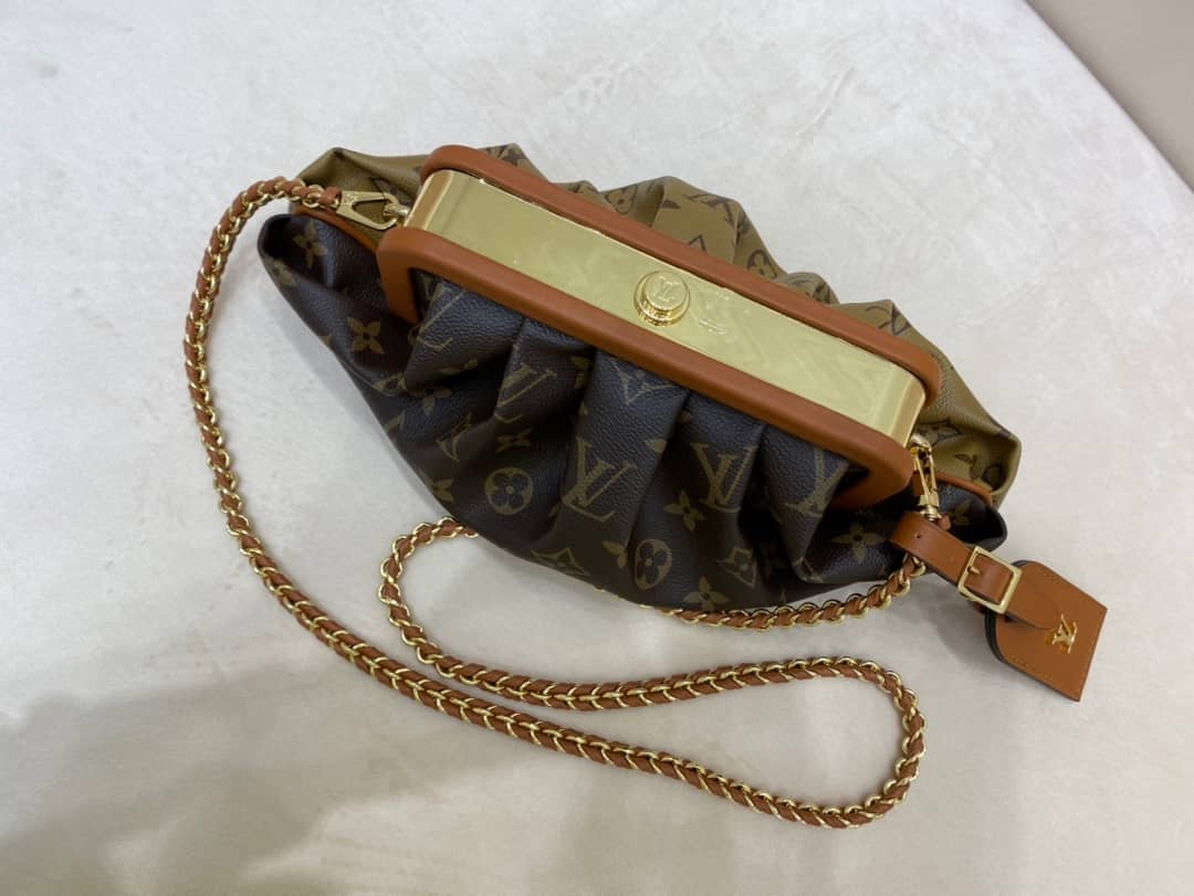 Best Replica Louis Vuitton Monogram Canvas Boursicot EW Replica Bag Brown M45229 - Colareps