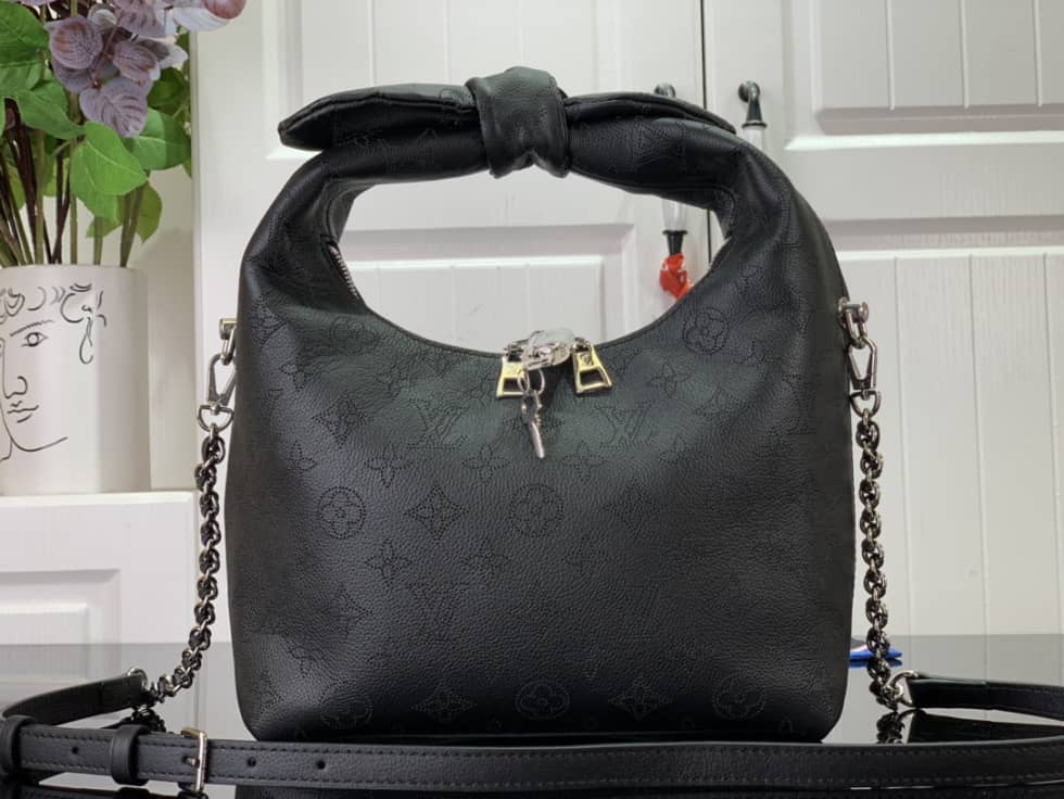 Best Replica Louis Vuitton Why Knot PM Mahina Leather M20701 Replica Hobo - Colareps