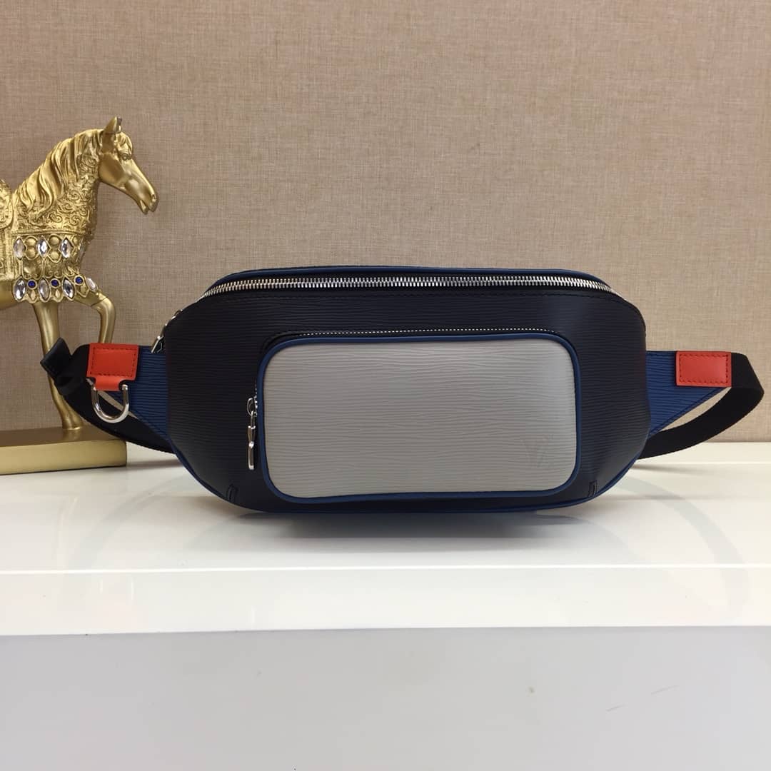 Best Replica Louis Vuitton Damier Graphite Canvas Replica Bumbag Black Orange M51464 - Colareps