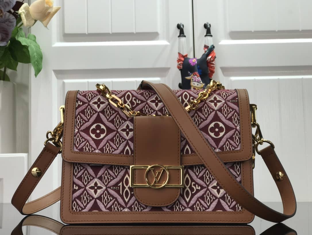 Best Replica Louis Vuitton Since 1854 Dauphine Mini Replica Handbag Red M57172 - Colareps