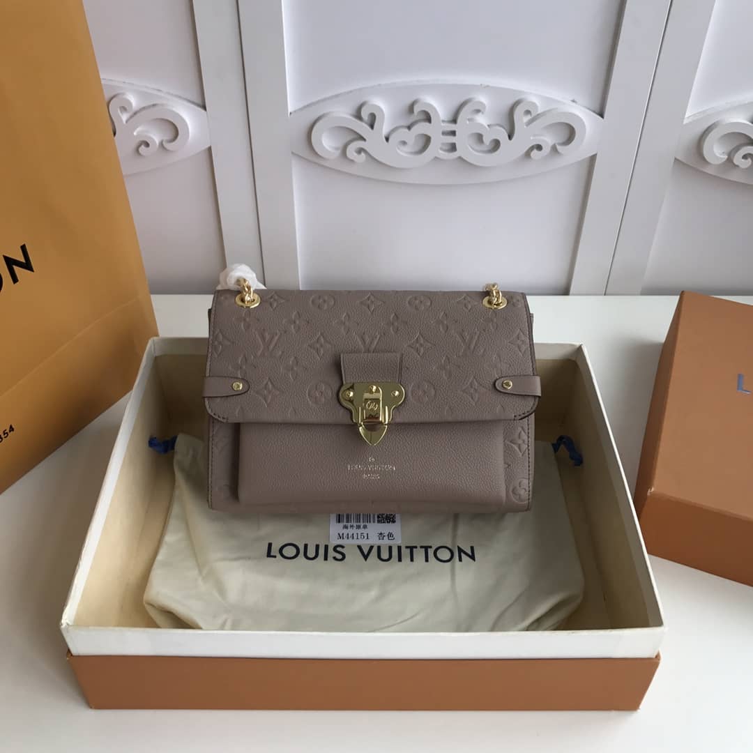 Best Replica Louis Vuitton Monogram Empreinte Vavin PM Chain Replica Shoulder Bag Apricot M44151 - Colareps