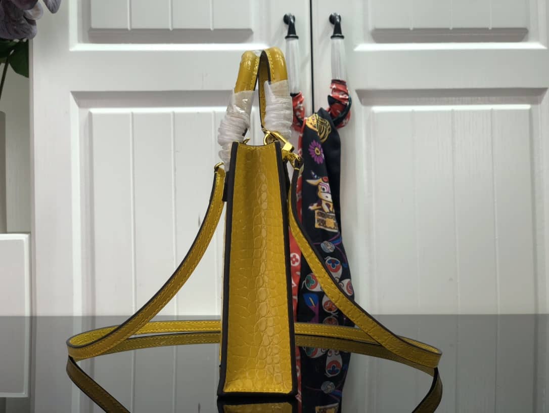 Best Replica Louis Vuitton Petit Sac Plat Flat Shoulder Bag Replica Yellow M80169 - Colareps