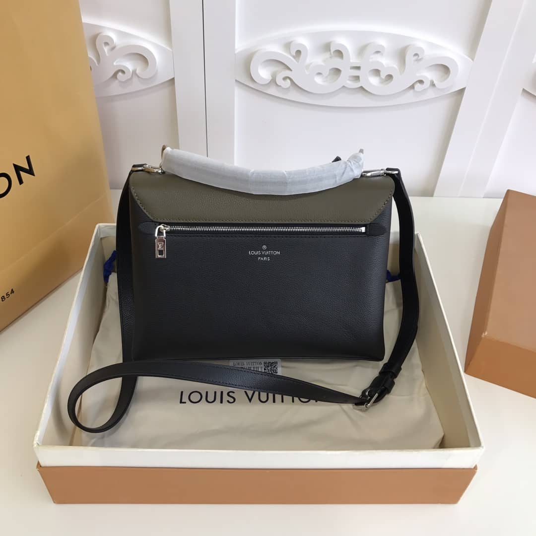 Best Replica Louis Vuitton MyLockMe 2way Leather Grain Satchel Replica Green M54849 - Colareps