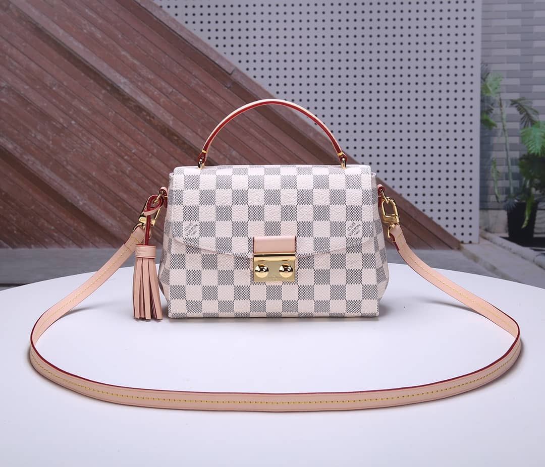 Best Replica Louis Vuitton Damier Croisette Replica Shoulder Handbag White N41581 - Colareps