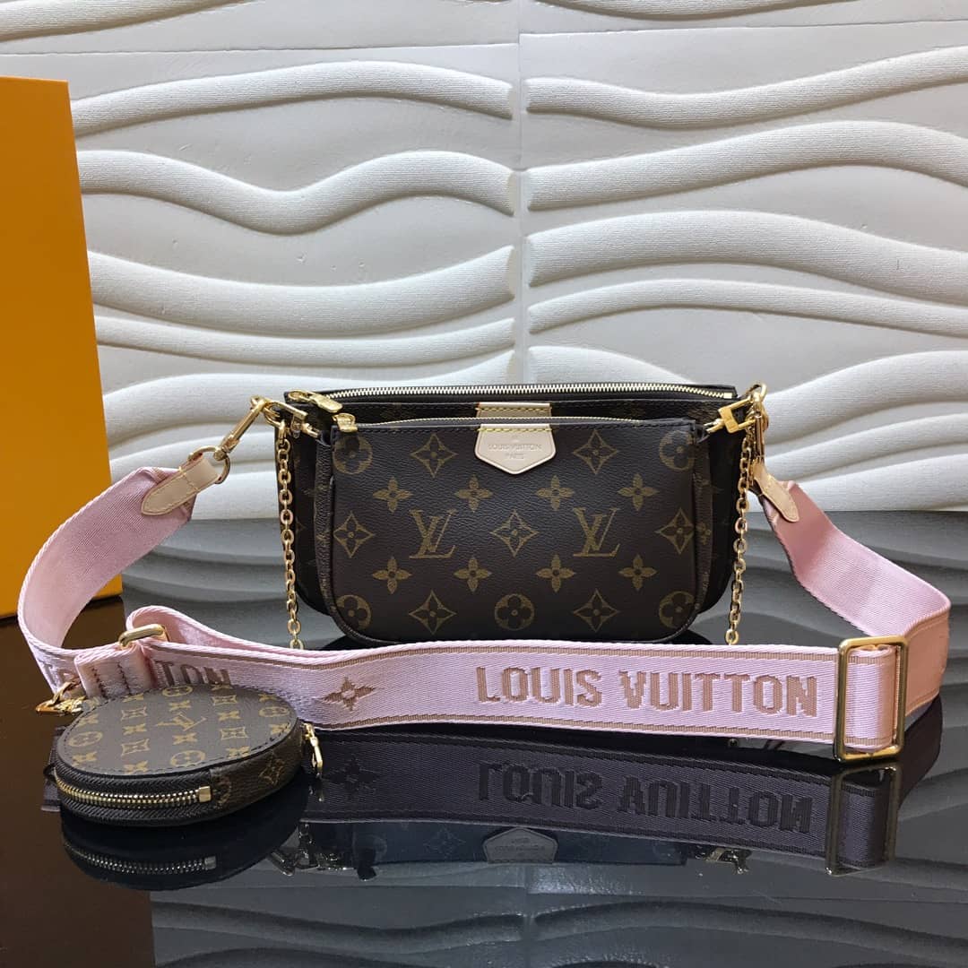 Best Replica Louis Vuitton Monogram Canvas Multi Pochette Replica Pink M44823 - Colareps