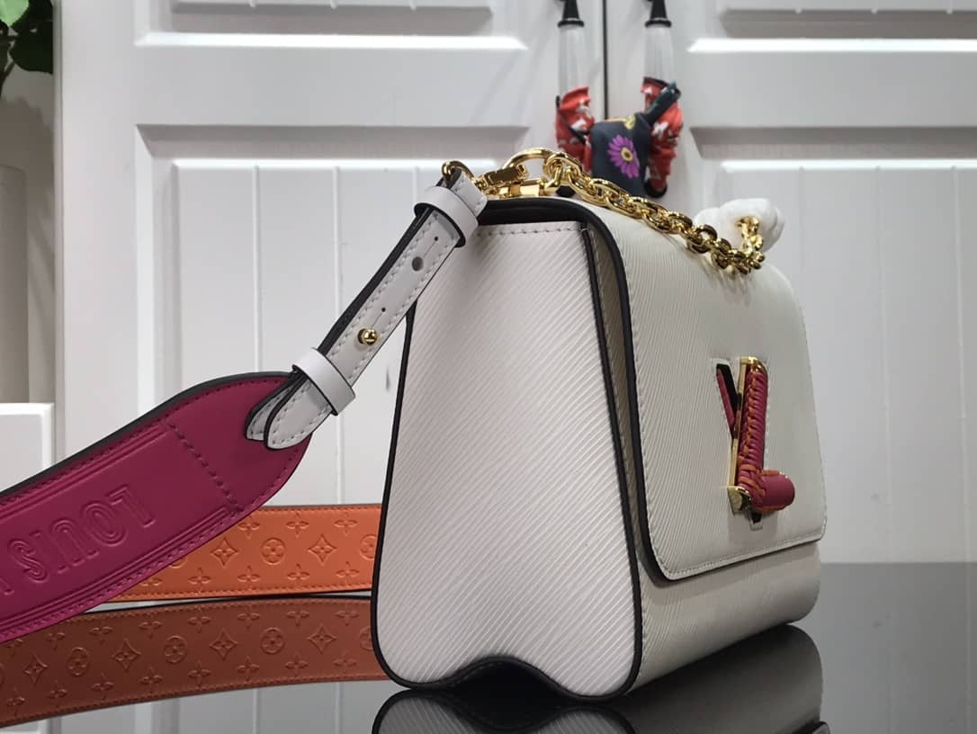 Best Replica Louis Vuitton Epi leather Twist MM Replica Handbag White M57667 - Colareps