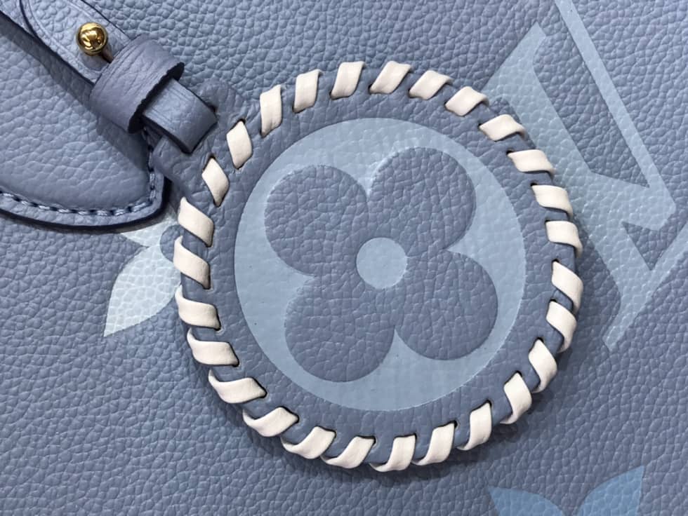 Best Replica Louis Vuitton OnTheGo Monogram Empreinte MM Blue M45718 Replica Tote - Colareps