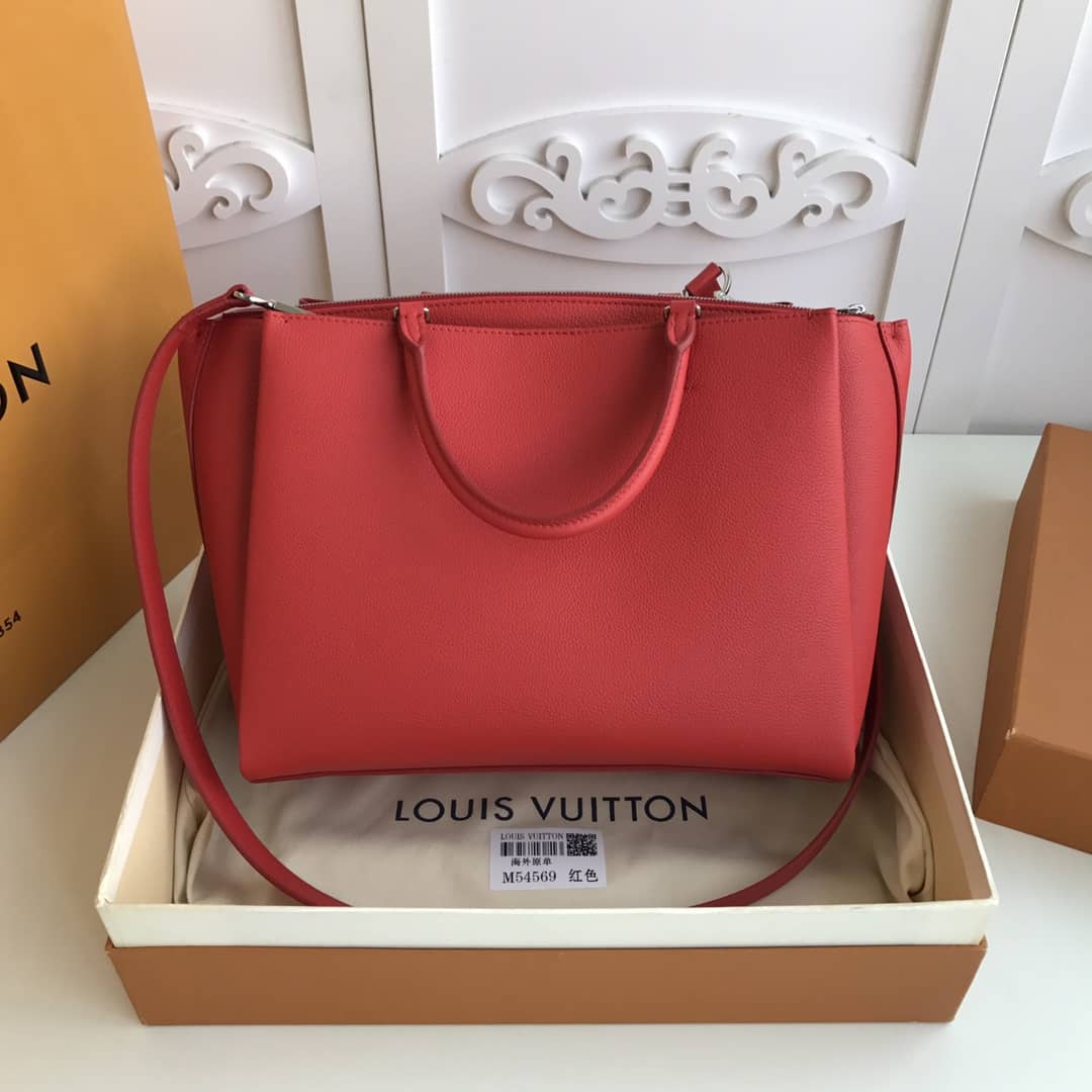 Best Replica Louis Vuitton Lockmeto Tote Leather Hand Bag Red M54569 Replica - Colareps