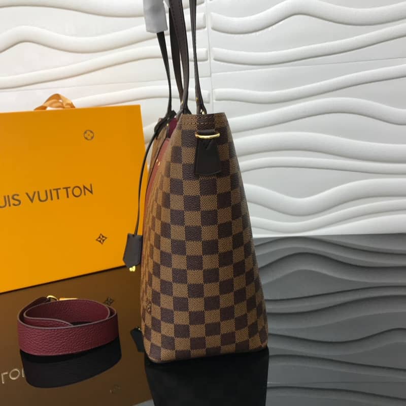 Best Replica Louis Vuitton Jersey Damier Ebene Canvas Magnolia Bag Replica Purple N44041 - Colareps