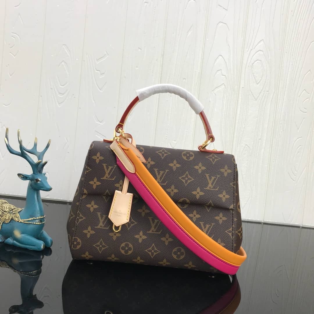 Best Replica Louis Vuitton Cluny BB Monogram Canvas Shoulder Bag Replica Pink M42738 - Colareps