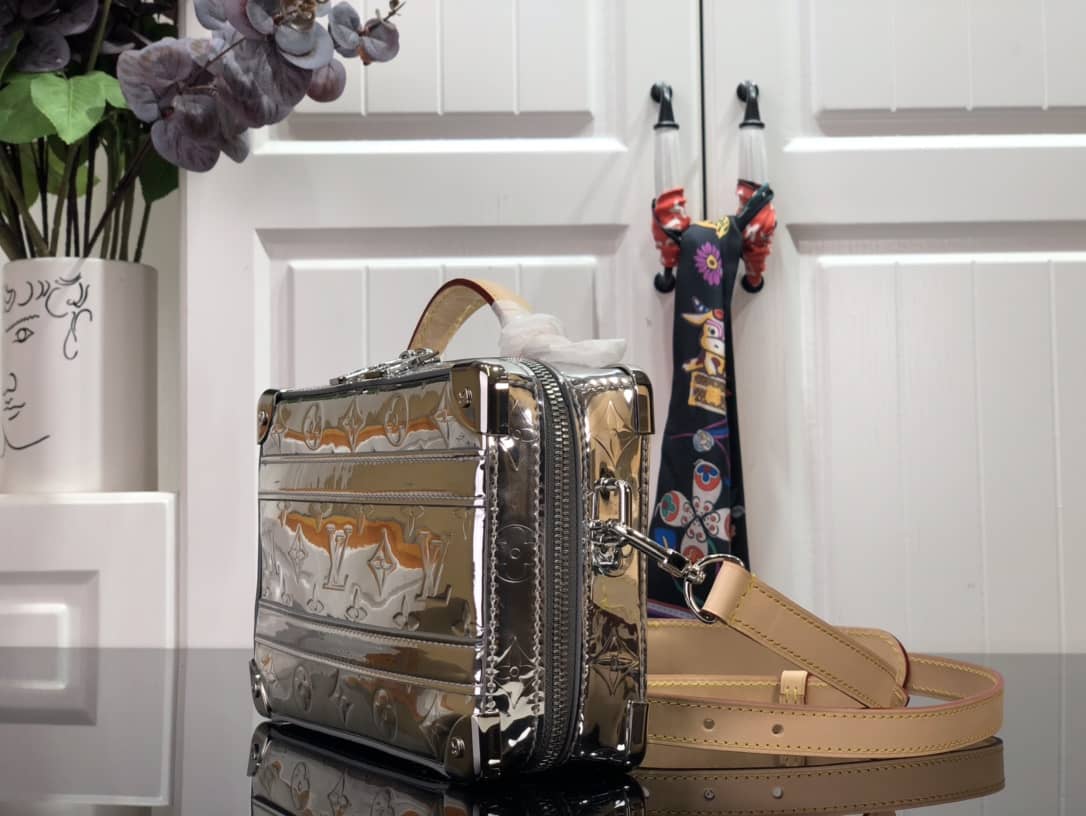 Best Replica Louis Vuitton Mirror Handle Trunk Replica Shoulder Crossbody Bag - Colareps
