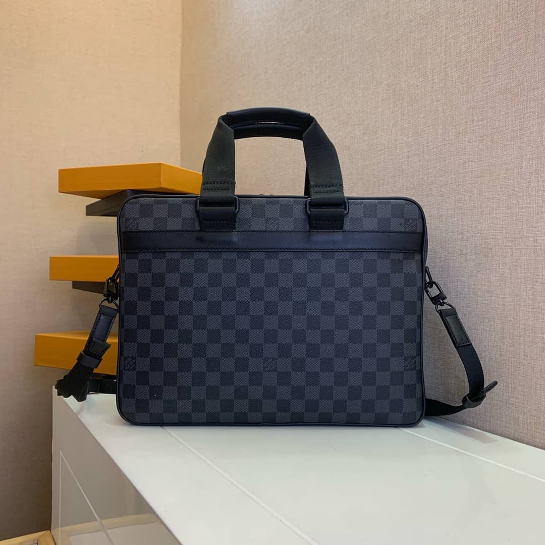 Best Replica Louis Vuitton Damier Graphite Coated Canvas Utility Business Bag Replica N40278 - Colareps