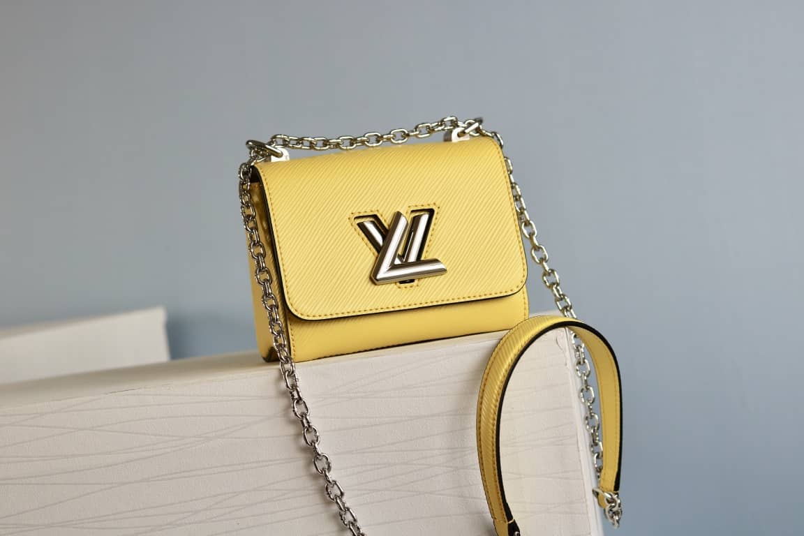 Best Replica Louis Vuitton Replica Twist MM Epi Leather Bag Yellow - Colareps