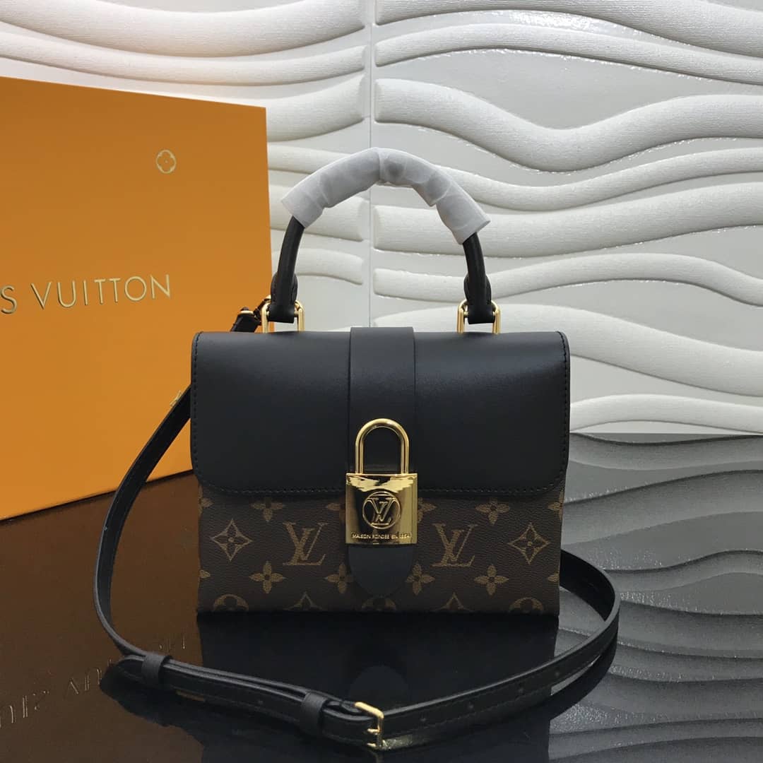 Best Replica Louis Vuitton Locky BB Replica Crossbody Bag Black M44321 - Colareps