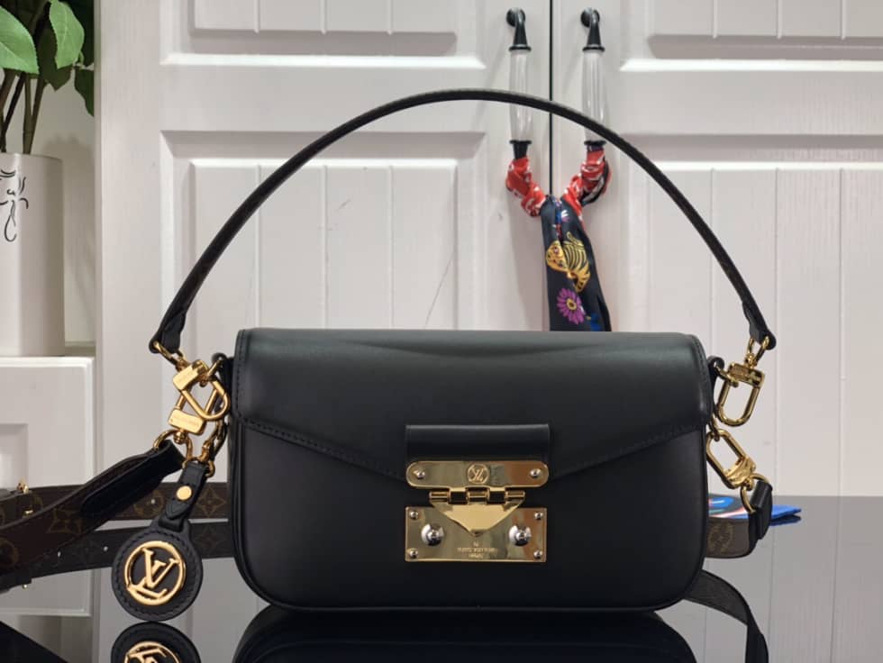 Best Replica Louis Vuitton Swing Handbag Black M20393 Replica Shoulder Bag - Colareps