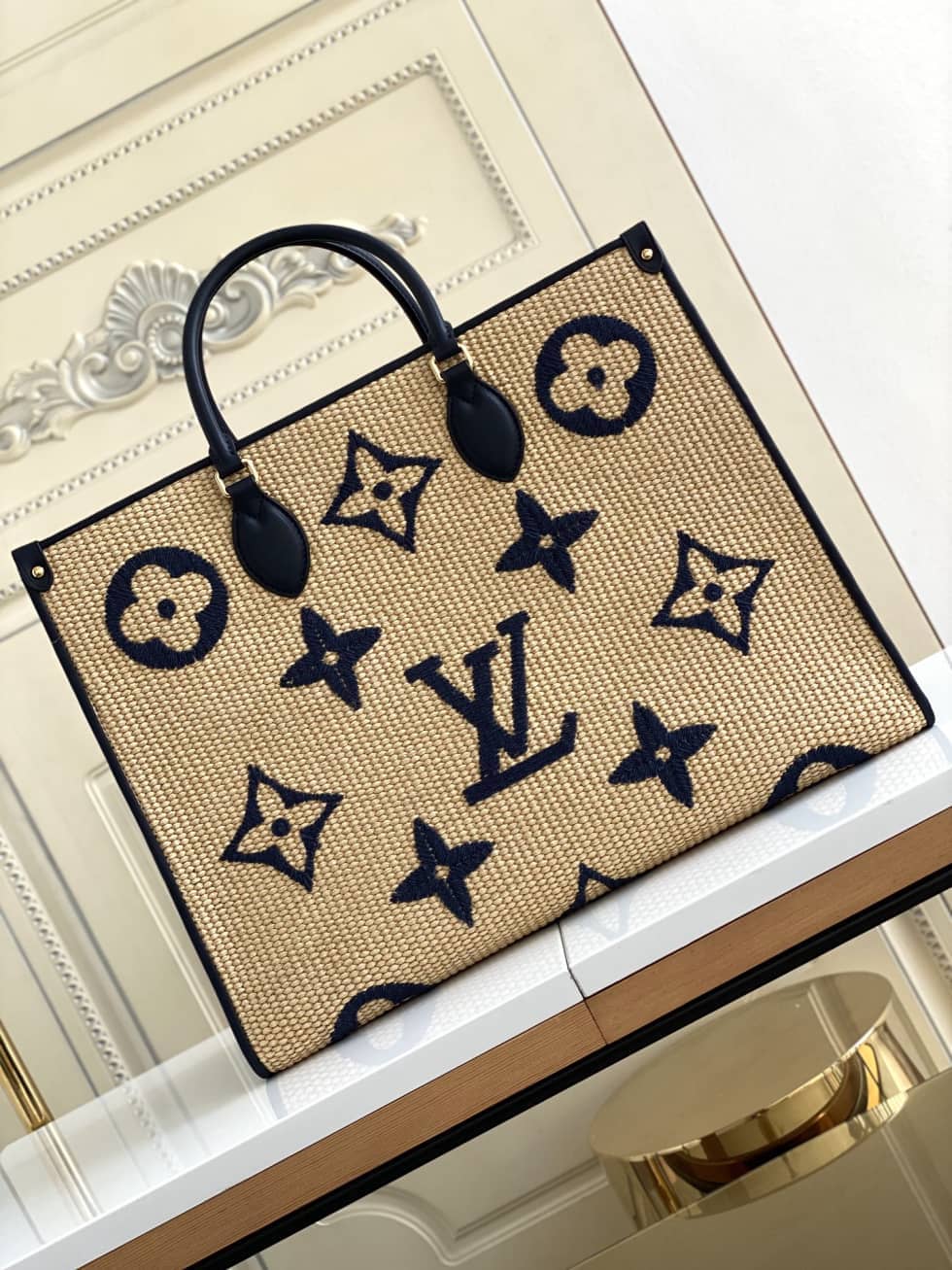 Best Replica Louis Vuitton OnTheGo Monogram Giant Raffia Tote - Colareps