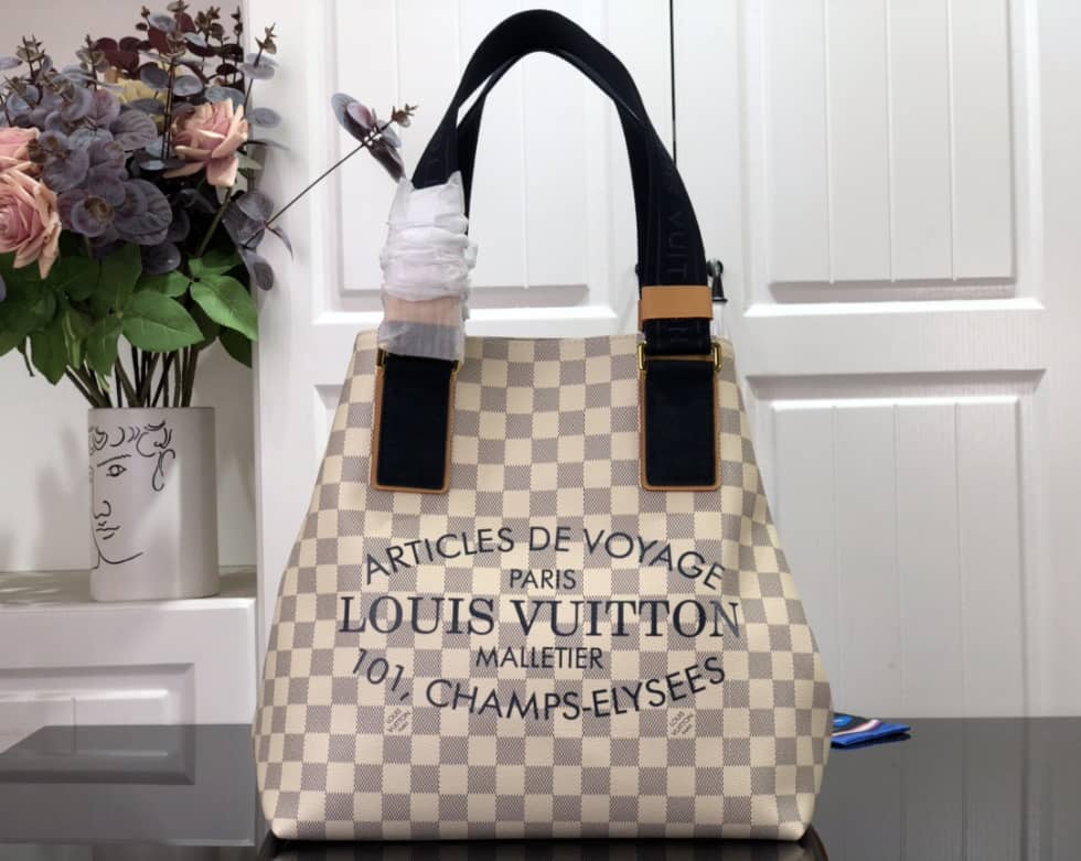 Best Replica Louis Vuitton Cabas PM Damier Azur Canvas N41179 Replica Shoulder Bag - Colareps