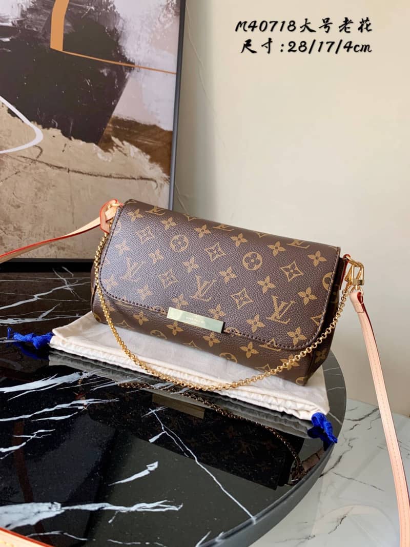 Best Replica Louis Vuitton Favorite Monogram Canvas MM Replica Bag Brown M40718 - Colareps
