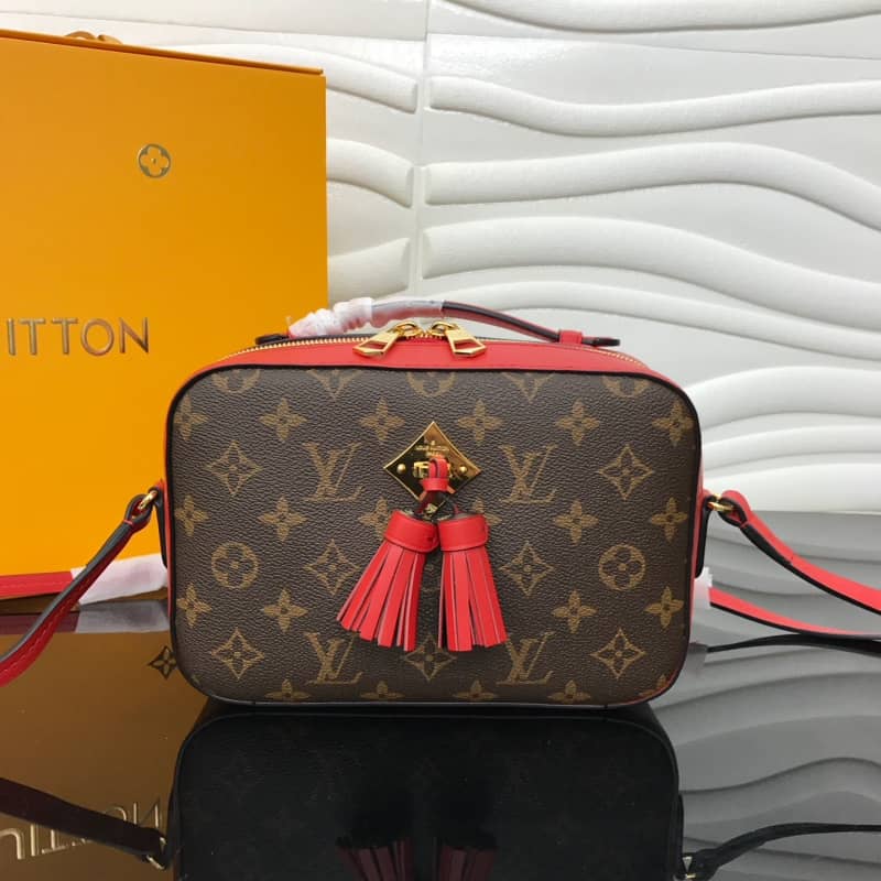 Best Replica Louis Vuitton Saintonge Monogram Canvas Replica Shoulder Bag Red M43557 - Colareps