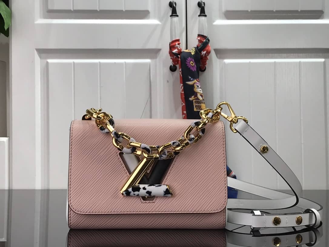 Best Replica Louis Vuitton Monogram 2Way Leather Twist Replica Handbag Pink M58526 - Colareps