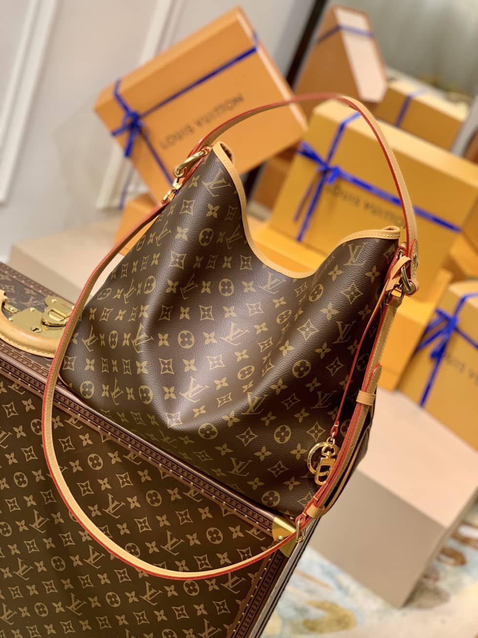 Best Replica Louis Vuitton Delightful MM Monogram M50156 Replica Shoulder Bag - Colareps