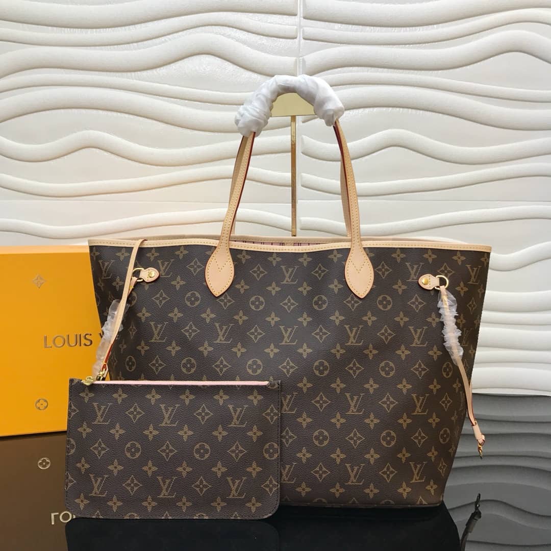 Best Replica Louis Vuitton Neverfull Dupe Monogram GM Shoulder Bag Replica Pink M40990 - Colareps