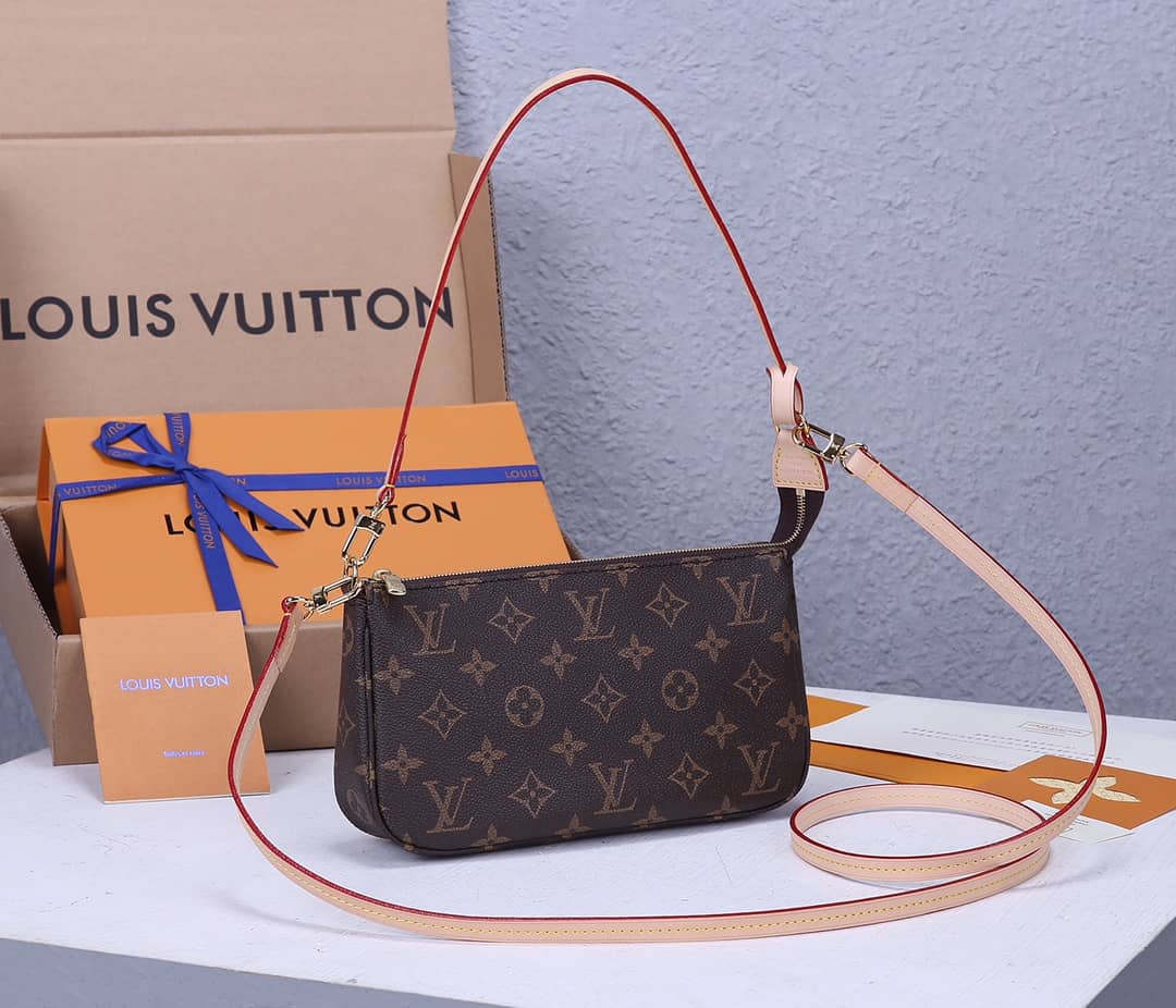 Best Replica Louis Vuitton Replica Pochette Accessoires Canvas Brown M40712 - Colareps