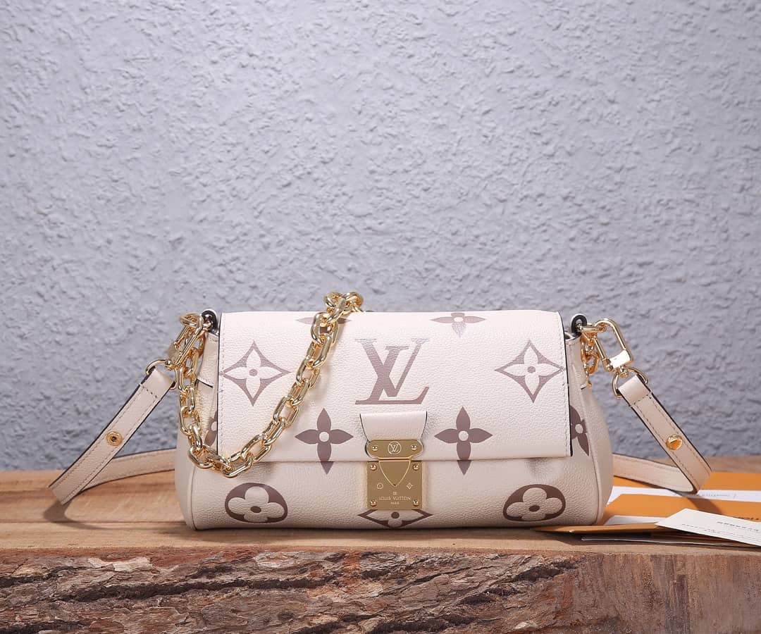 Best Replica Louis Vuitton Favorite Monogram Empreinte Leather Replica Shoulder Bag White M45813 - Colareps