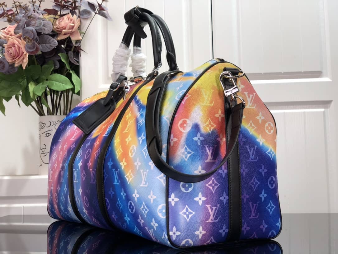 Best Replica Louis Vuitton Keepall Watercolor Bandouliere 50 Travel Bag Replica M45758 - Colareps