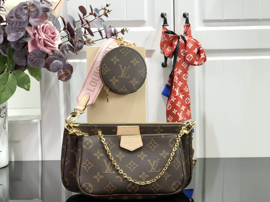 Best Replica Louis Vuitton Monogram Canvas Multi Pochette Replica Pink M44823 - Colareps