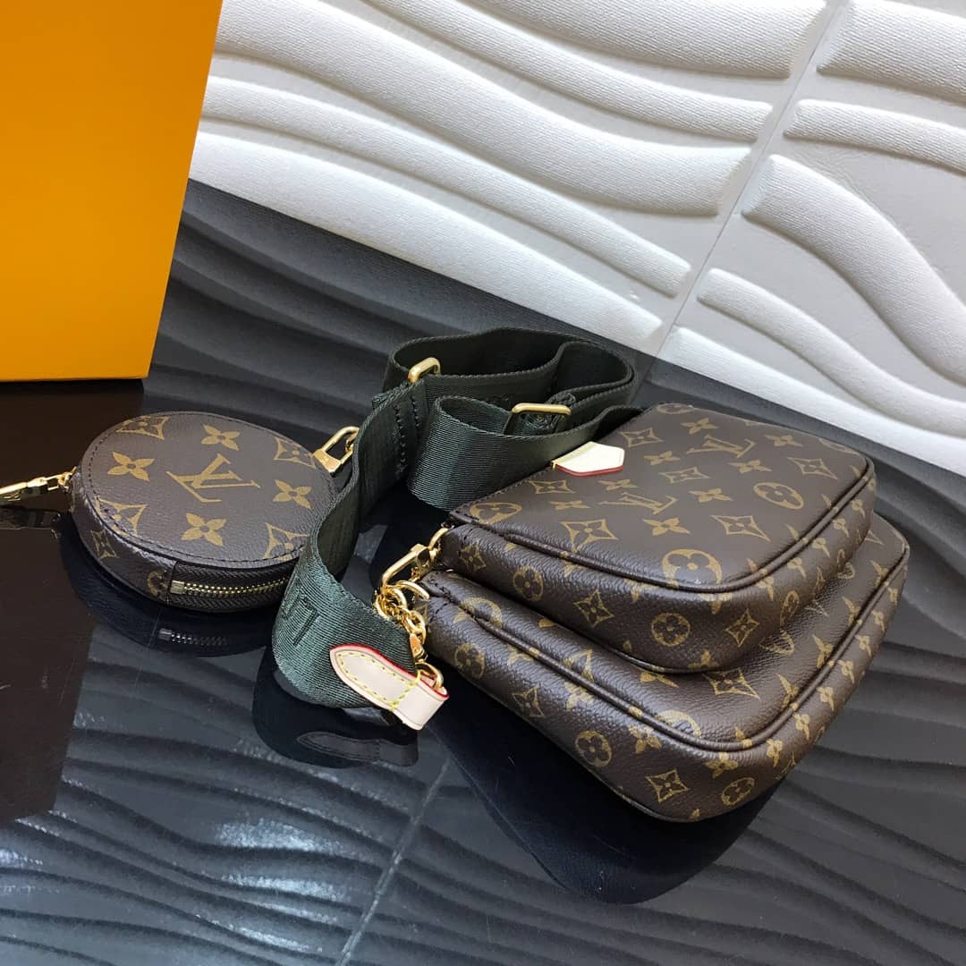 Best Replica Louis Vuitton Monogram Canvas Multi Pochette Replica Green M44823 - Colareps