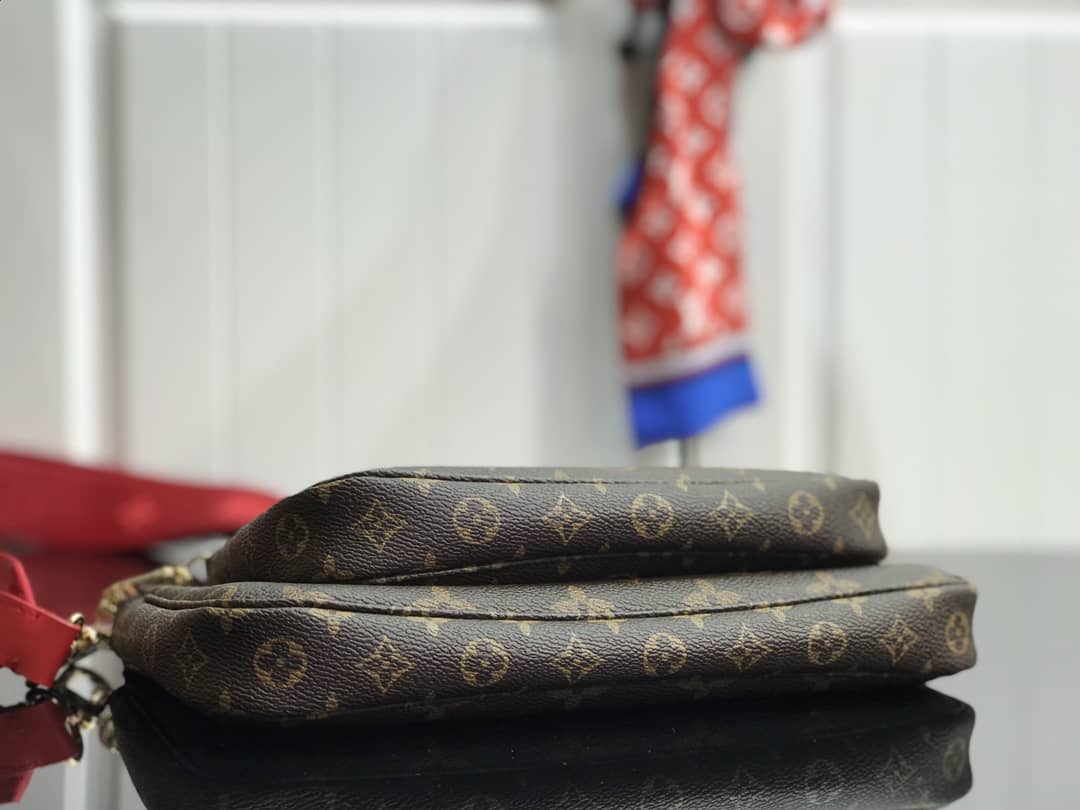 Best Replica Louis Vuitton Monogram Canvas Multi Pochette Replica Red M44823 - Colareps