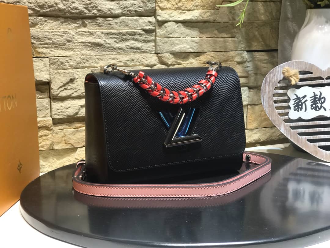 Best Replica Louis Vuitton Twist MM Bag Black M50296 Replica - Colareps