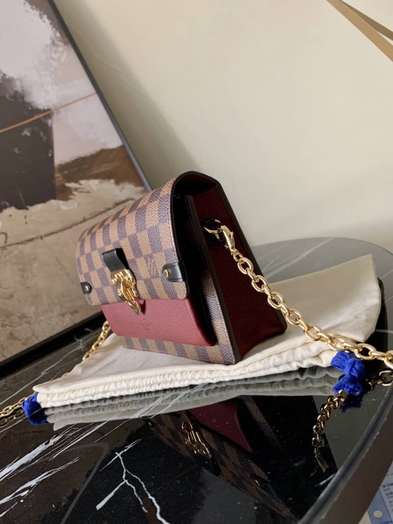 Best Replica Louis Vuitton Vavin Chain Wallet Damier Ebene N60222 Replica - Colareps